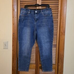 NWT NY&C Curvy High Rise Super Skinny Ankle Jeans Plus Size 18 Petite